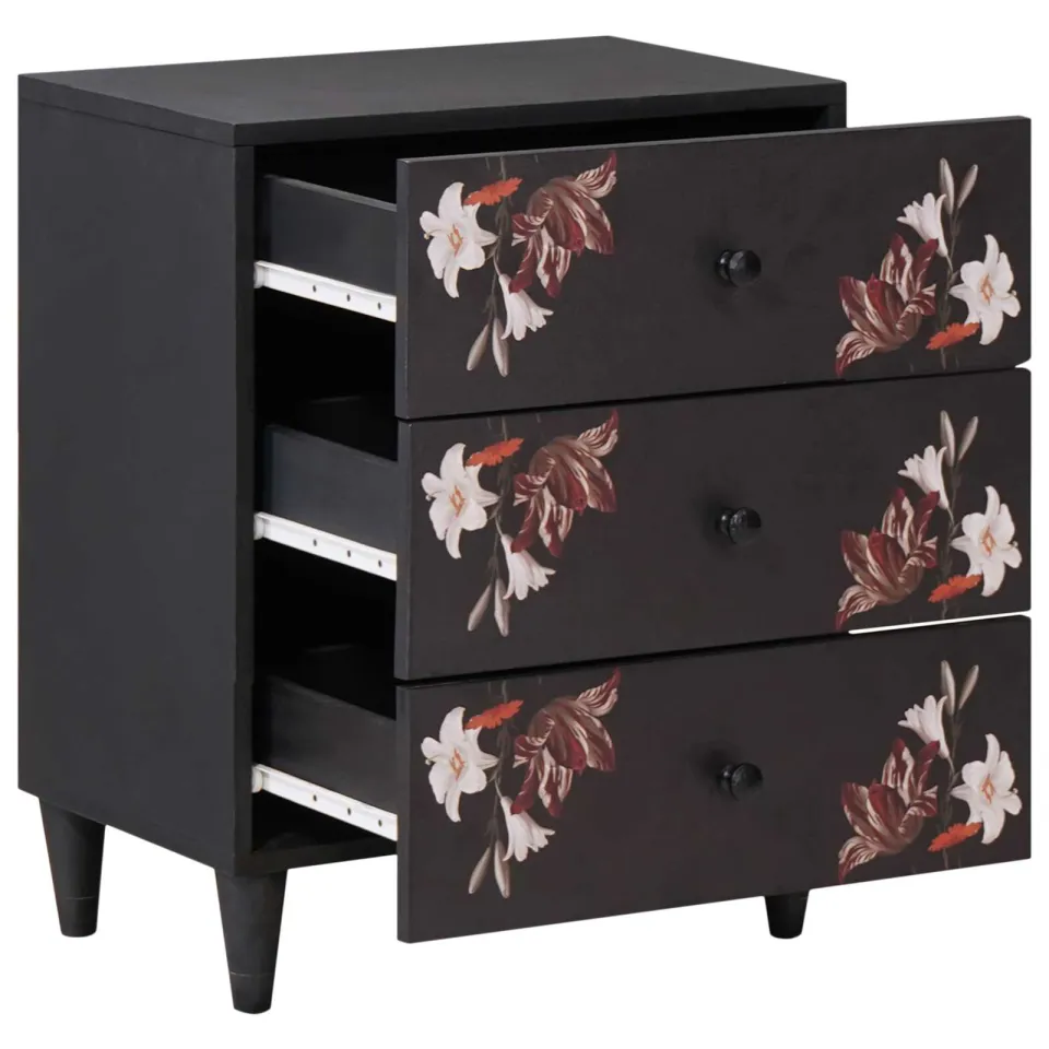 vidaXL Nachtkastje Multikleur 50 x 33 x 60 cm Massief Mango Hout Meerkleurig