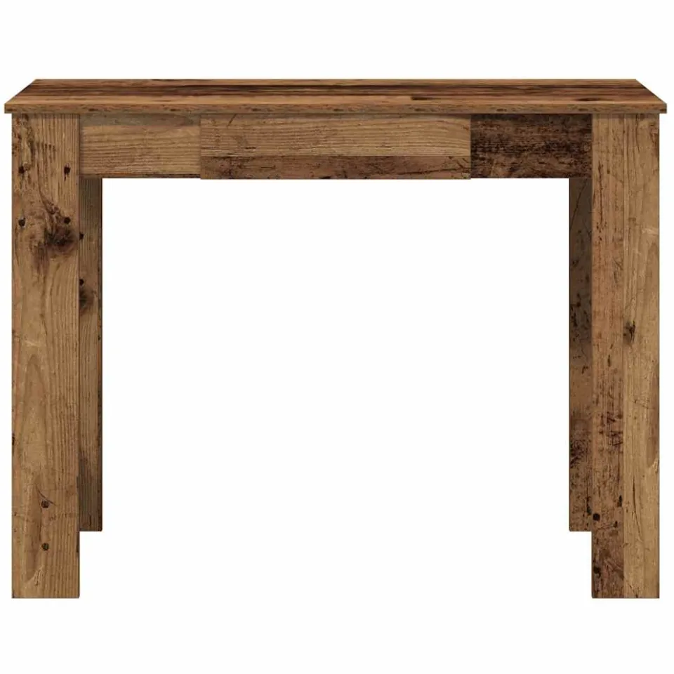 vidaXL Bureau 100x45x75 cm bewerkt hout oud houtkleurig bruin, foto 4