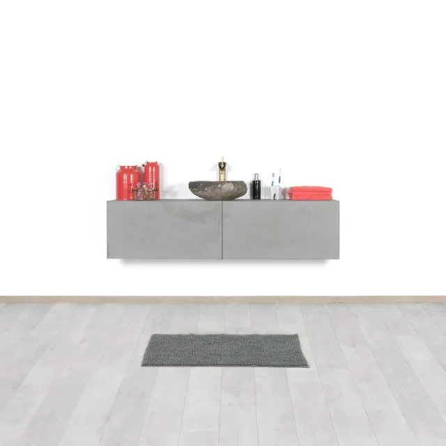 Betonlook zwevend badkamermeubel Bromont