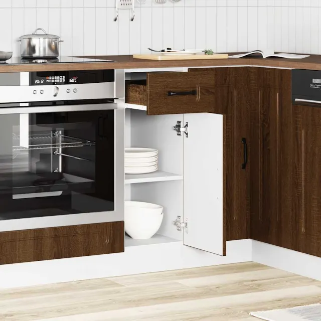 vidaXL Onderkast "Porto" bewerkt hout bruin eikenkleur