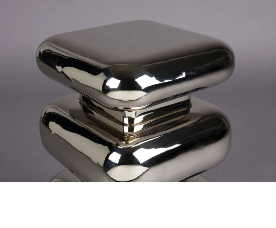 Dutchbone Stubby bijzettafel zilver, foto 4