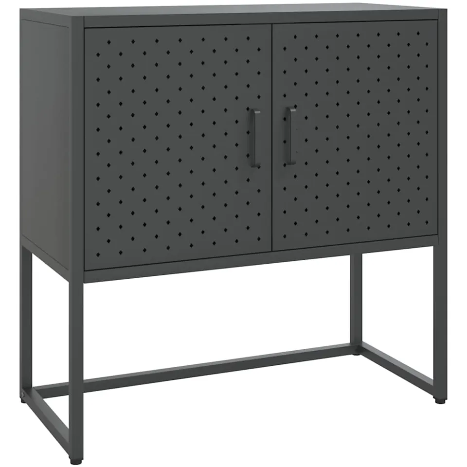vidaXL Dressoir 75x35x75 cm staal antracietkleurig Anthraciet