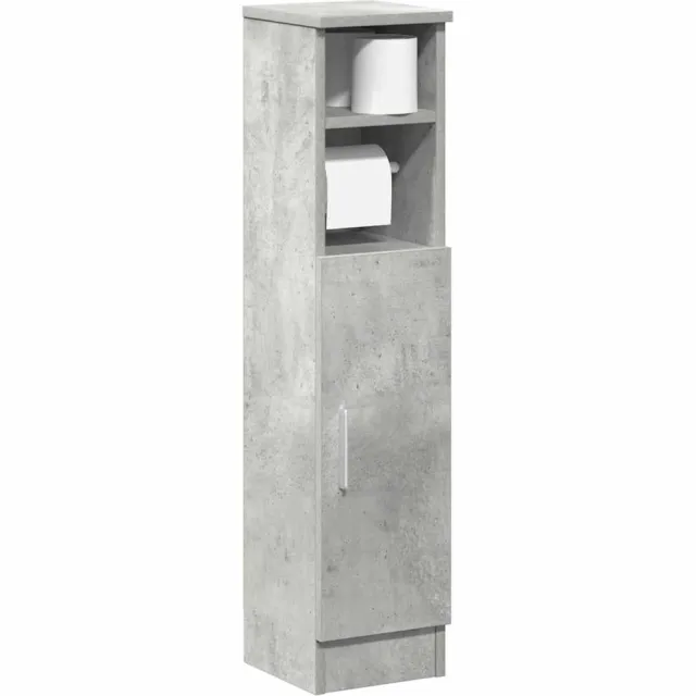 vidaXL Badkamerkast met rolhouder 20,5x22x90 cm betongrijs