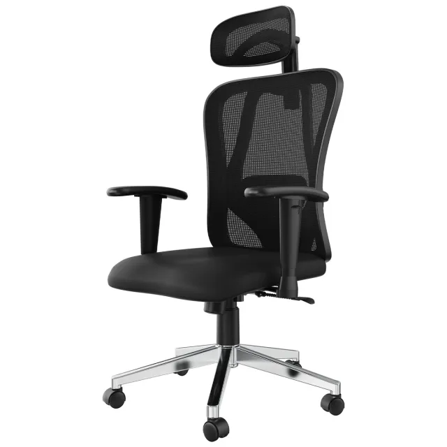Avalo Ergonomische Bureaustoel Voor Volwassenen - Verstelbaar - Tot 150 kg - Gaming Chair - Incl. 2 Sets Krasvrije Wielen Voor Harde / Zachte Ondergrond Zwart