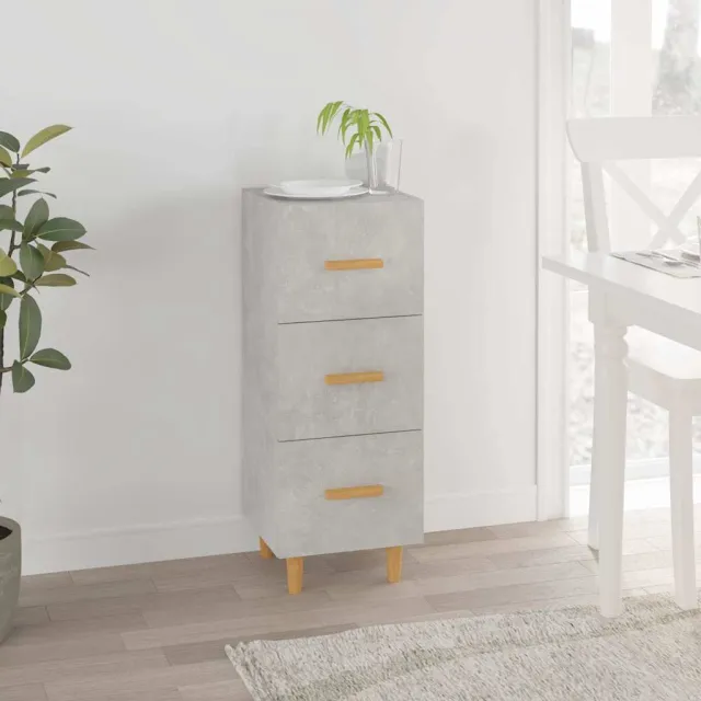 vidaXL Dressoir 34,5x34x90 cm bewerkt hout betongrijs grijs, foto 2