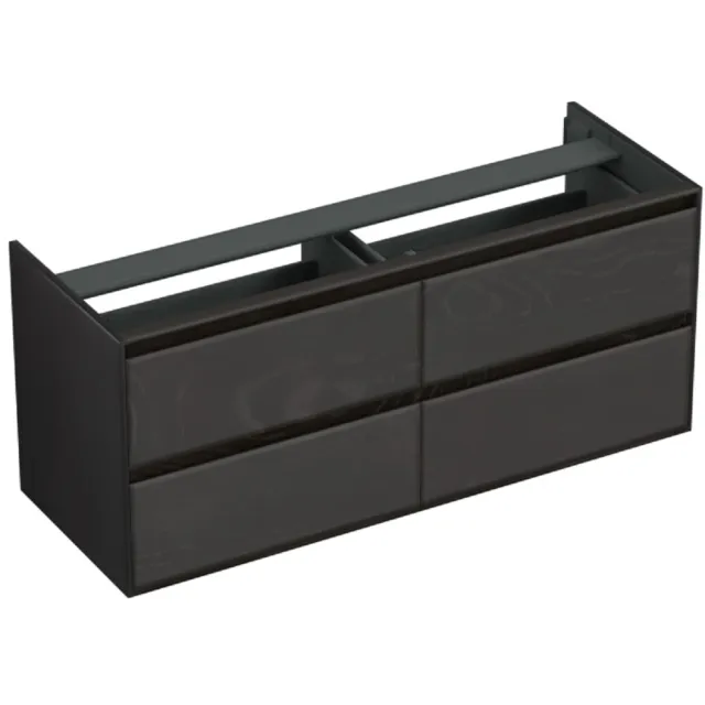 Forzalaqua Onderkast Forzalaqua Reno 2.0 140x51x60 Cm 4 Lades Softclose Eiken Black Oiled Zwart
