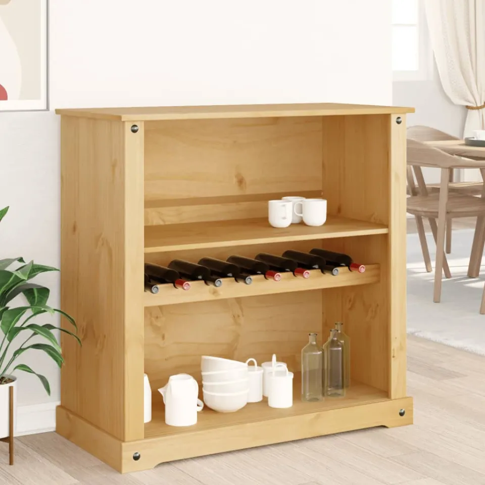 vidaXL Wijnkast Corona 107,5x51x105,5 cm massief grenenhout bruin, foto 2