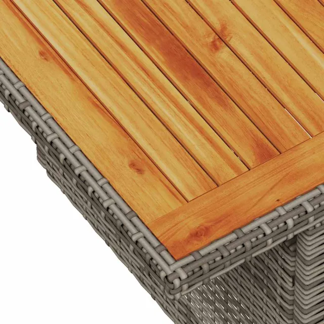 vidaXL 7-delige Loungeset met kussens poly rattan acacia grijs, foto 4