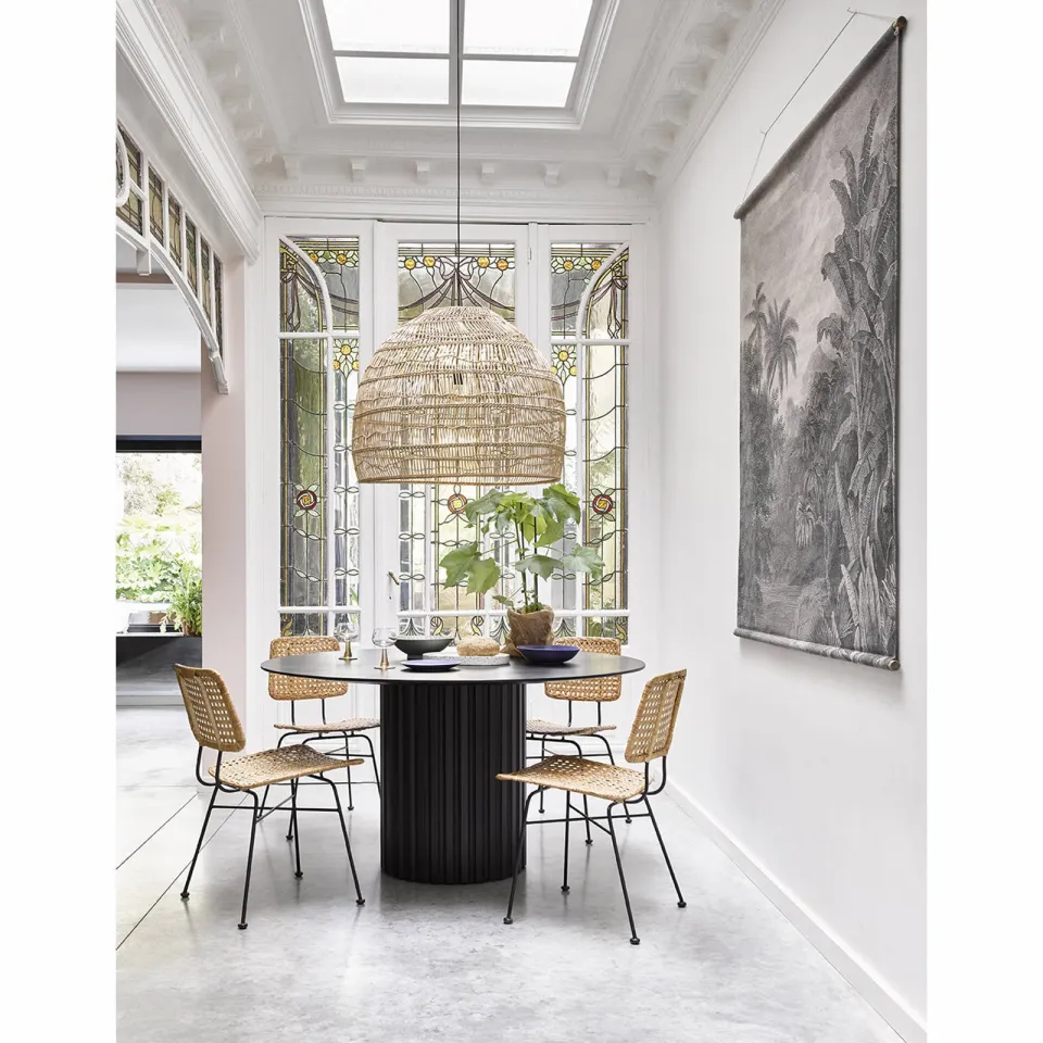 HKLIVING eetkamertafel Pillar (⌀140 cm) zwart, foto 2
