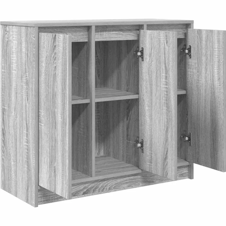 vidaXL Dressoir 85x34x76 cm spaanplaat grijs sonoma, foto 4