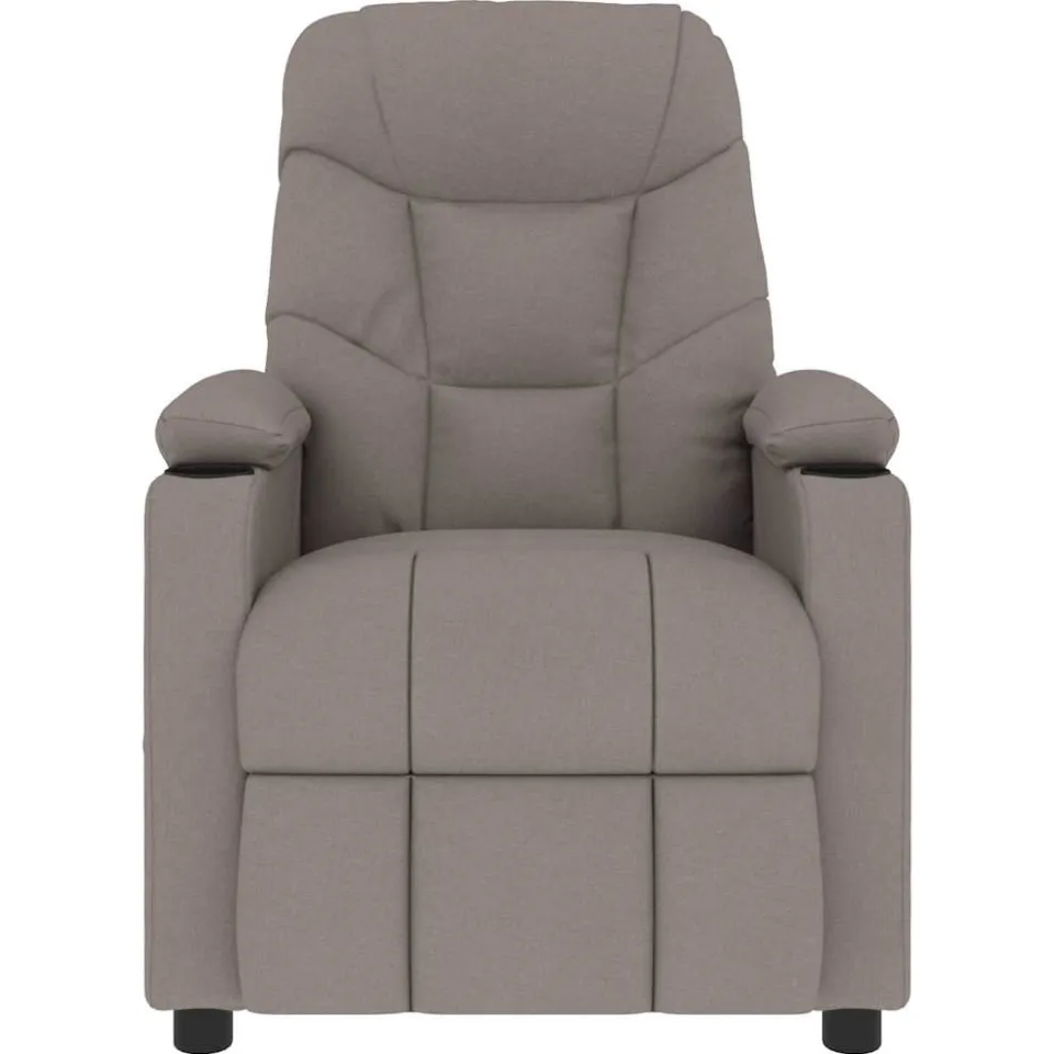 vidaXL Massagestoel stof taupe