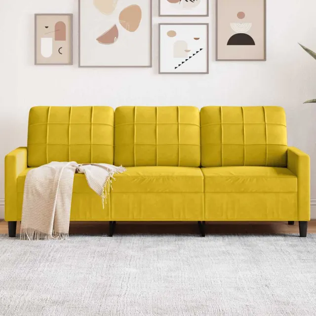 vidaXL Driezitsbank 180 cm fluweel geel