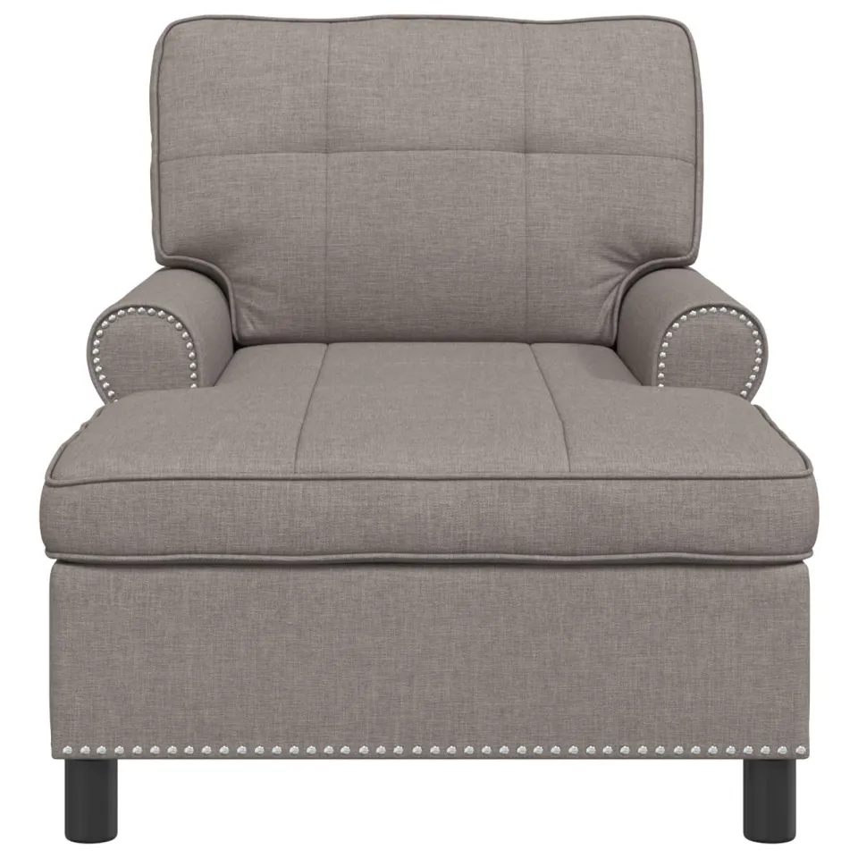 vidaXL Chaise Lounge Taupe Stof 91 x 157 x 91 cm, foto 4