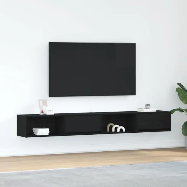 vidaXL Tv-meubelen 2 st 100x31x25,5 cm bewerkt hout zwart, foto 2