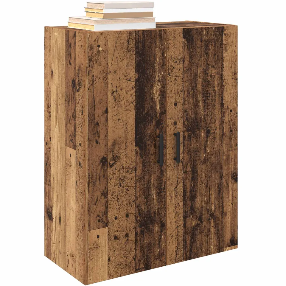 vidaXL Wandkast 2 st Oudhout 69,5 x 34 x 90 cm Bewerkt hout Bruin
