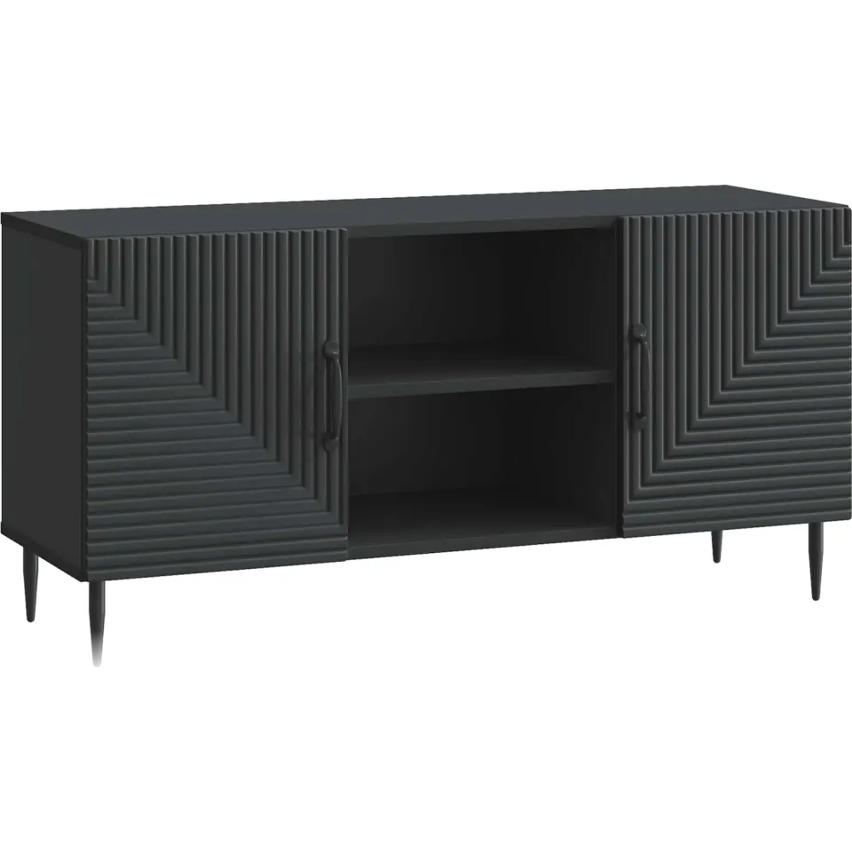 vidaXL TV-kast Zwart 102 x 34,5 x 50 cm Bewerkt hout