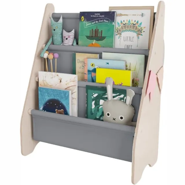 DailySupplies® Kinderboekenkast - Boekenrek Kinderkamer - Montessori Kinderkast Grijs