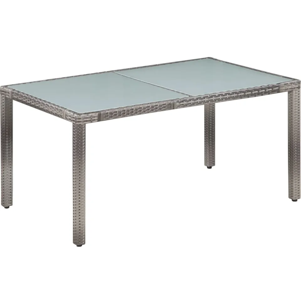vidaXL 7-delige Tuinset met kussens poly rattan grijs, foto 2