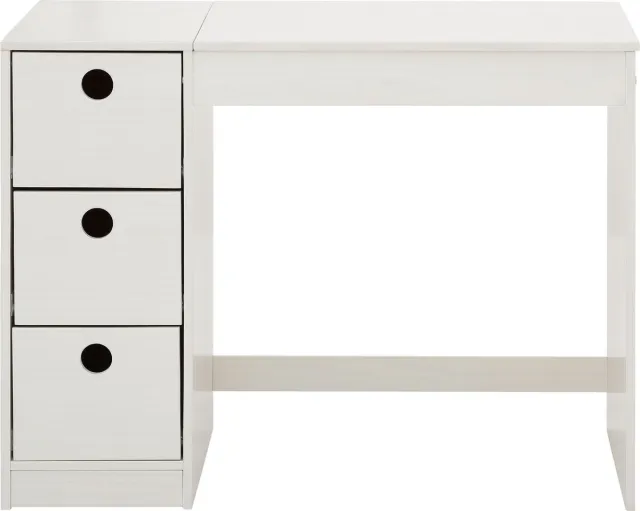 Notio Living Alpi-Kinderbureau met 3 Lades - Massief Grenen - 100 x 50 cm-Wit