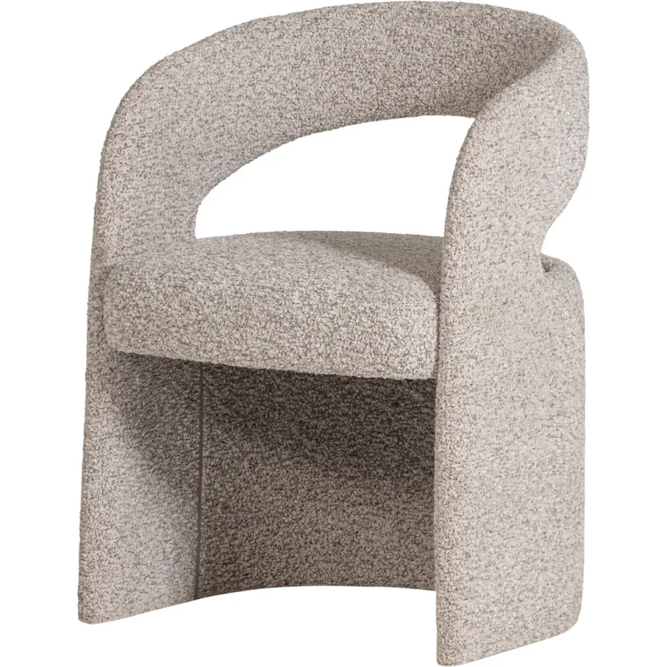 WOOOD Lanor eetkamerstoel bouclé beige, foto 2