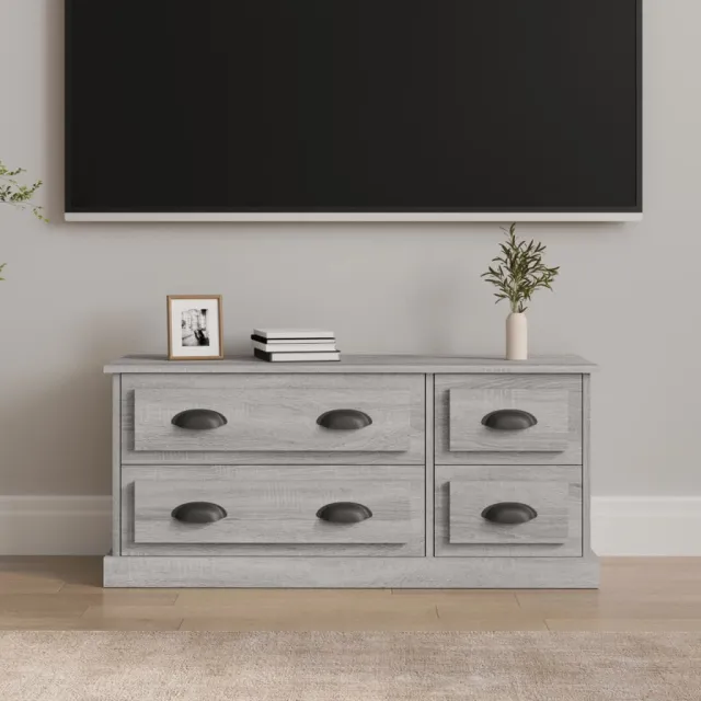 vidaXL Tv-meubel 100x35,5x45 cm bewerkt hout grijs sonoma eikenkleurig, foto 2