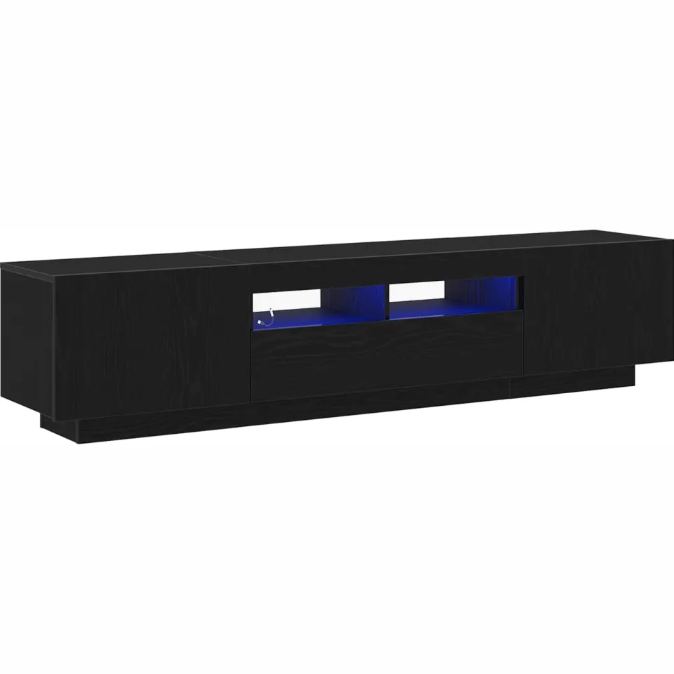 vidaXL Tv-meubelset 2 st Zwart Bewerkt hout, foto 3