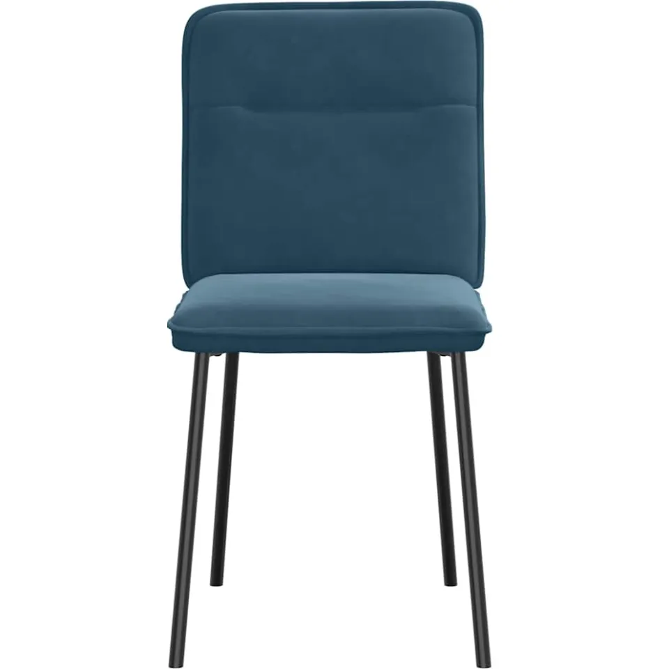 vidaXL Eetkamerstoelen 2 st fluweel blauw, foto 4