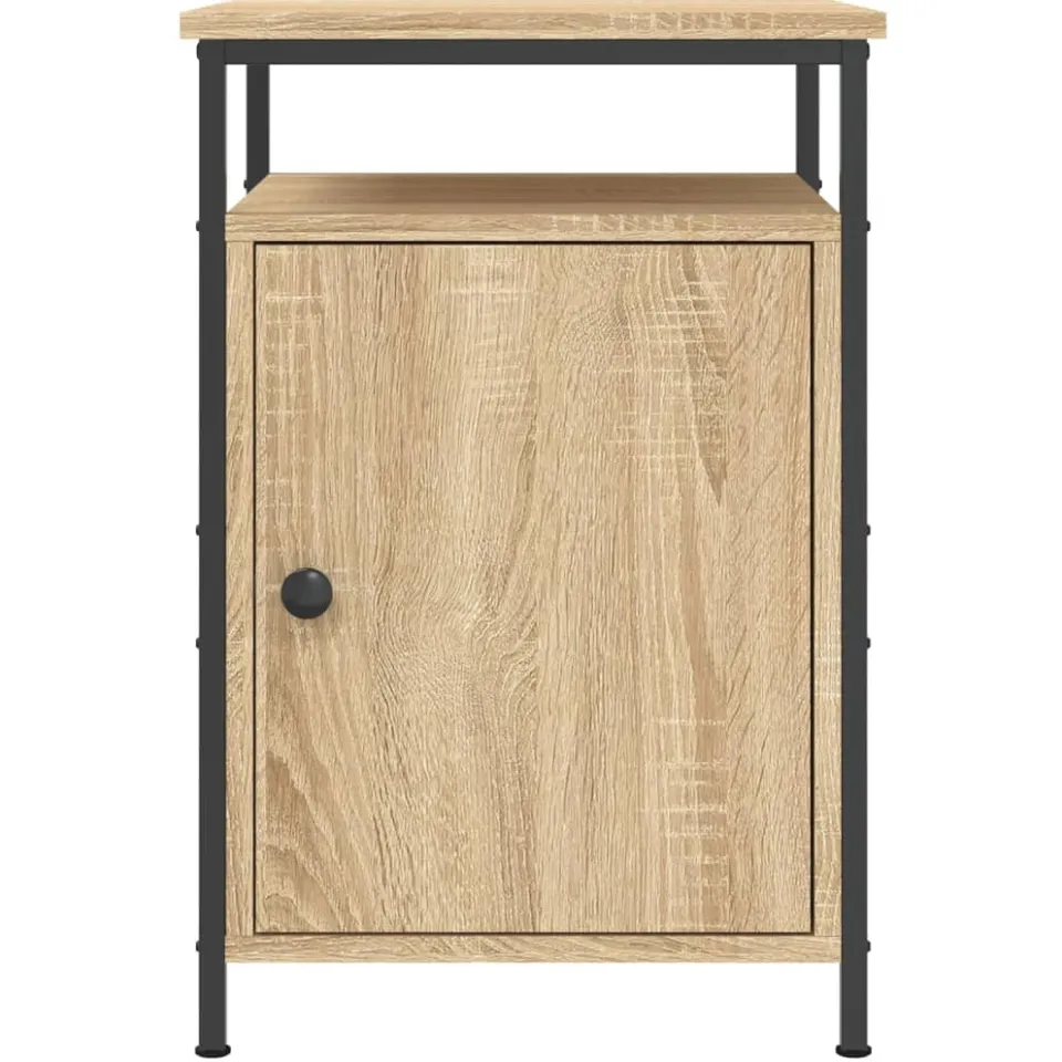 vidaXL Nachtkastje 40x42x60 cm bewerkt hout sonoma eikenkleurig, foto 4