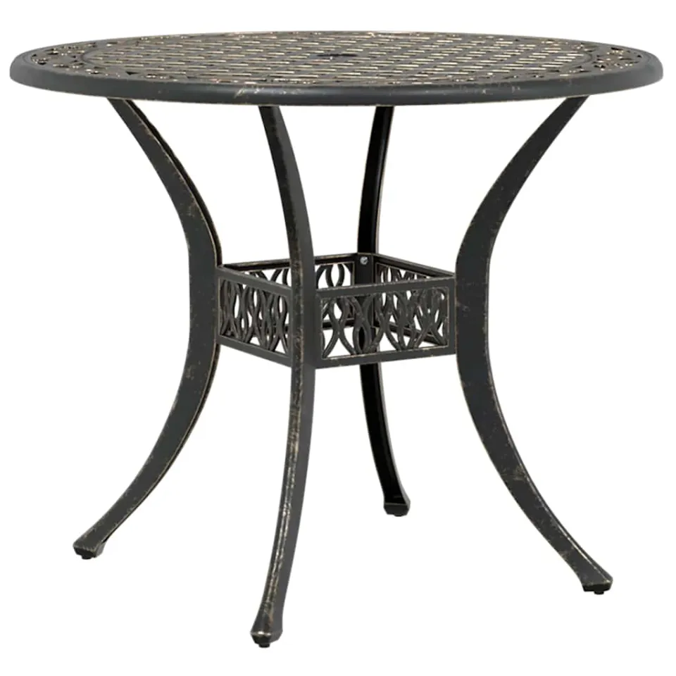 vidaXL 3-delige Bistroset gietaluminium bronskleurig bruin, foto 3