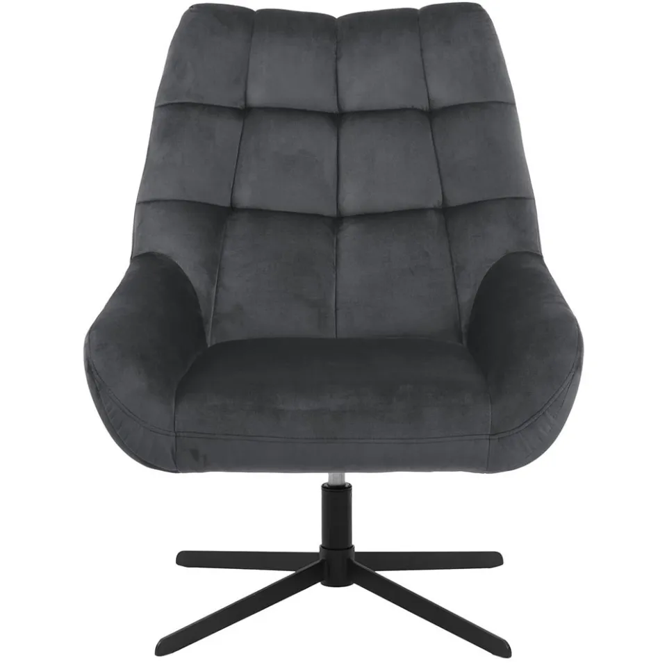 Lisomme Niek draaibare fauteuil velvet donkergrijs grijs, foto 4