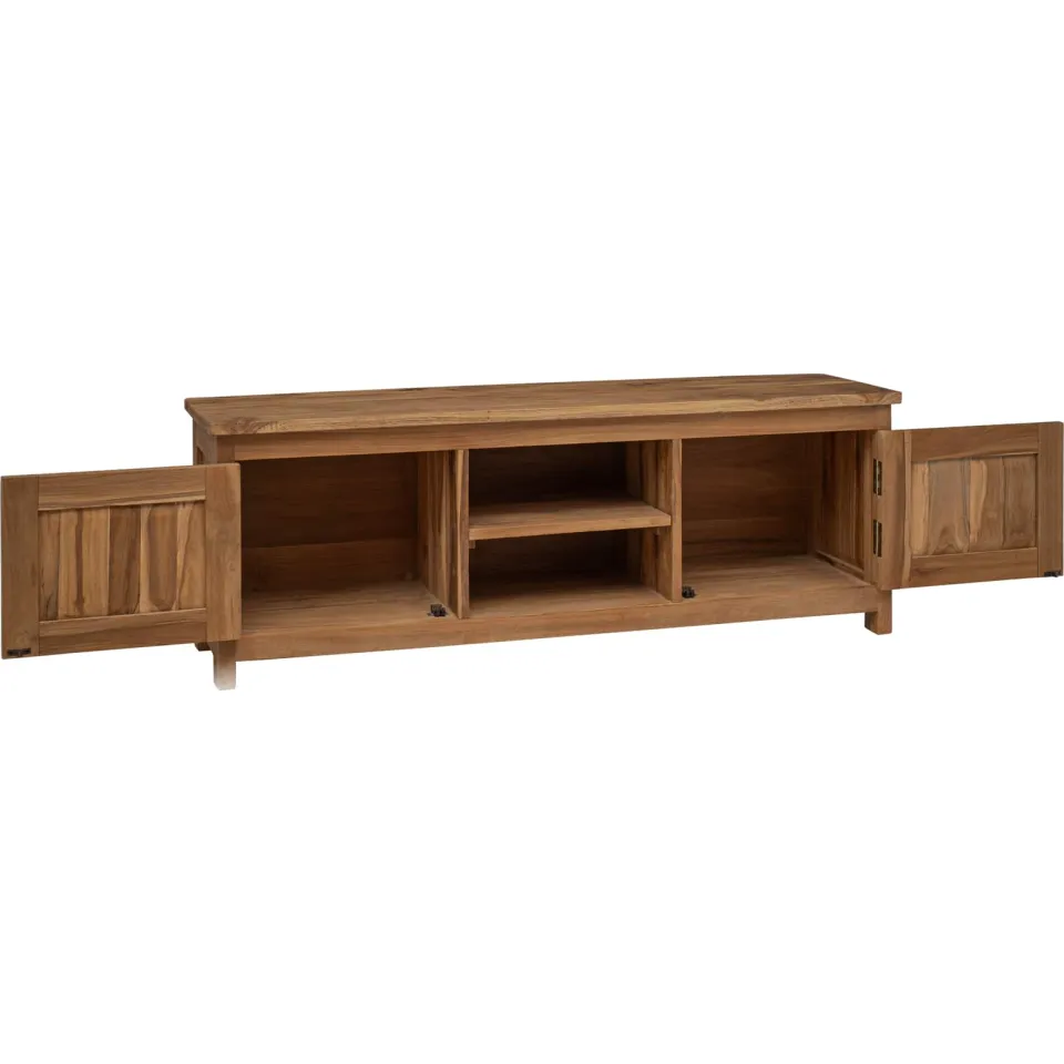 vidaXL Tv-meubel 110 x 30 x 40 cm Naturel Massief Teakhout, foto 2