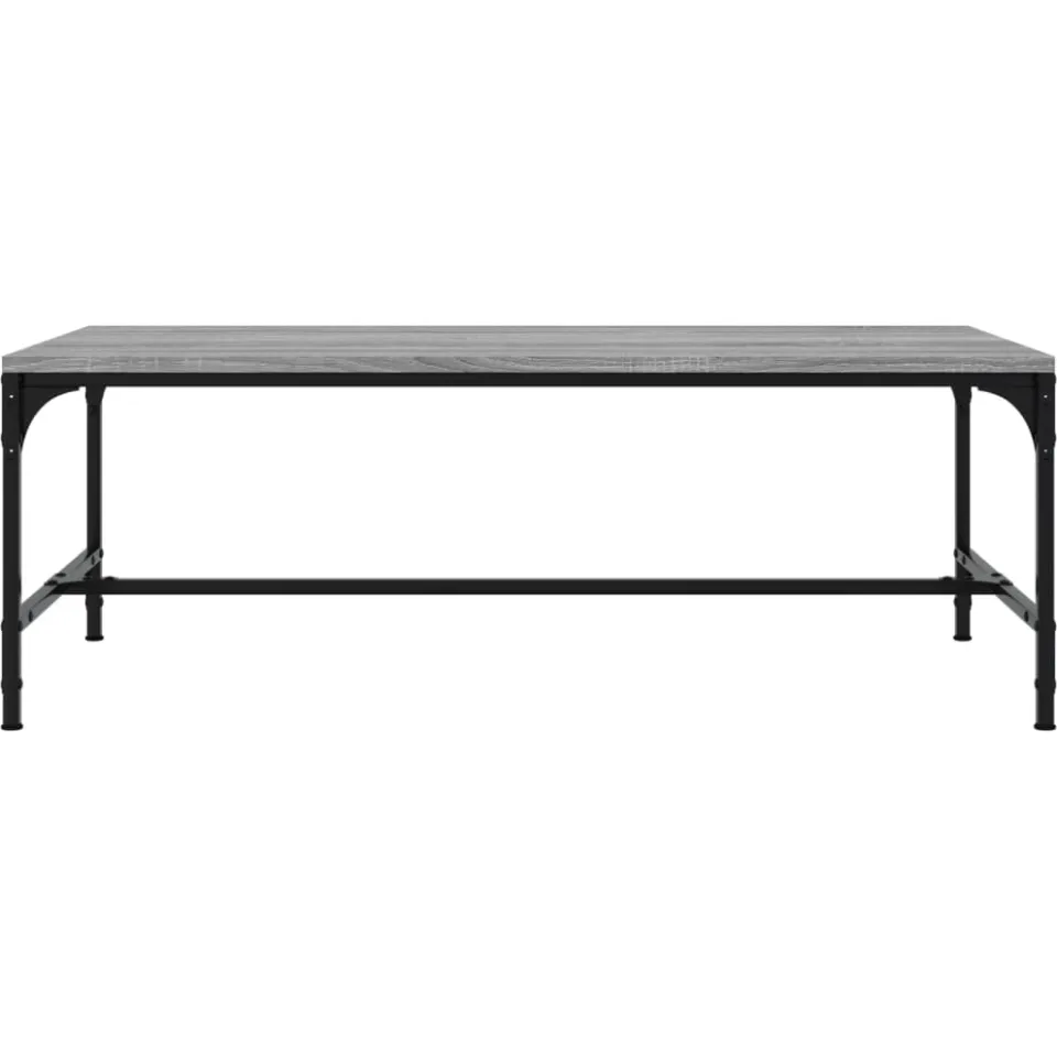 vidaXL Salontafel 100x50x35 cm bewerkt hout grijs sonoma, foto 4