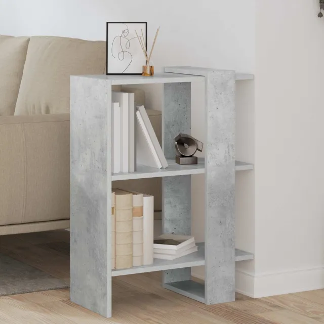 vidaXL Boekenkast 2-laags 52 x 25 x 71,5 cm Bewerkt hout Beton Grijs, foto 2