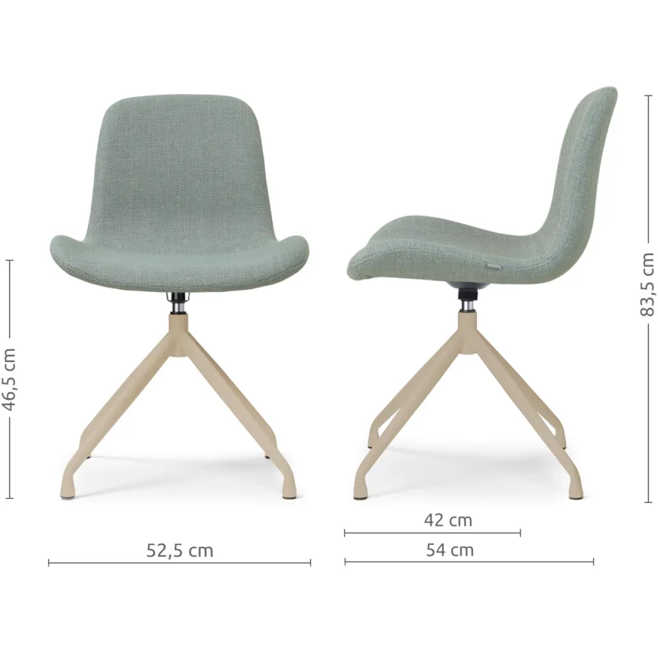Nolon Nola-Fé draaibare eetkamerstoel saliegroen - beige onderstel, foto 2
