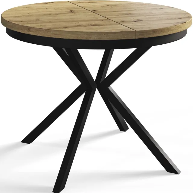 Alpi Moebel - Ronde Tafel Uitschuifbare Bergo 90-170 cm - Matbruin