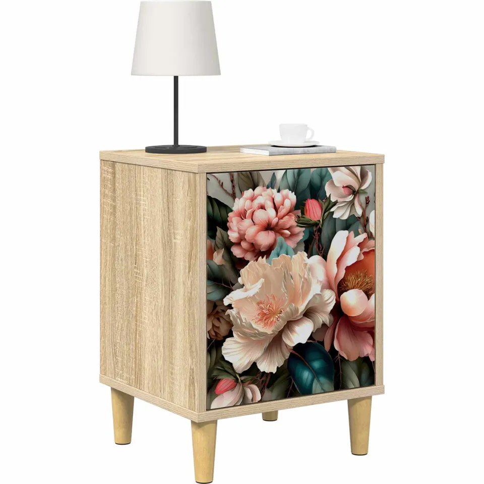 vidaXL Nachtkastje BORNE 2 st Sonoma Eiken 36 x 33 x 50 cm Bruin