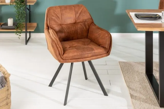 Invicta Interior Draaibare designstoel MR. LOUNGER lichtbruin met armleuning - 39838 Zie omschrijving
