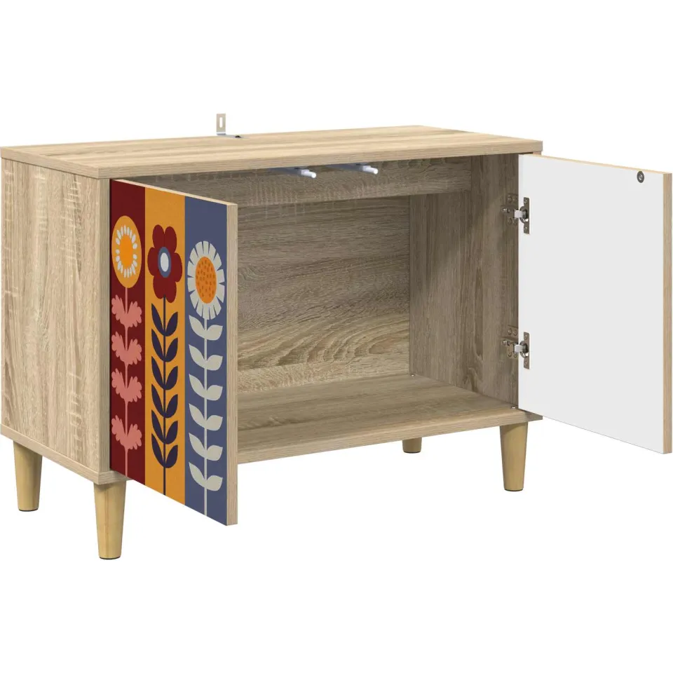 vidaXL Tv-meubel ESSEN 69 x 33 x 50 cm Sonoma Bewerkt hout Bruin