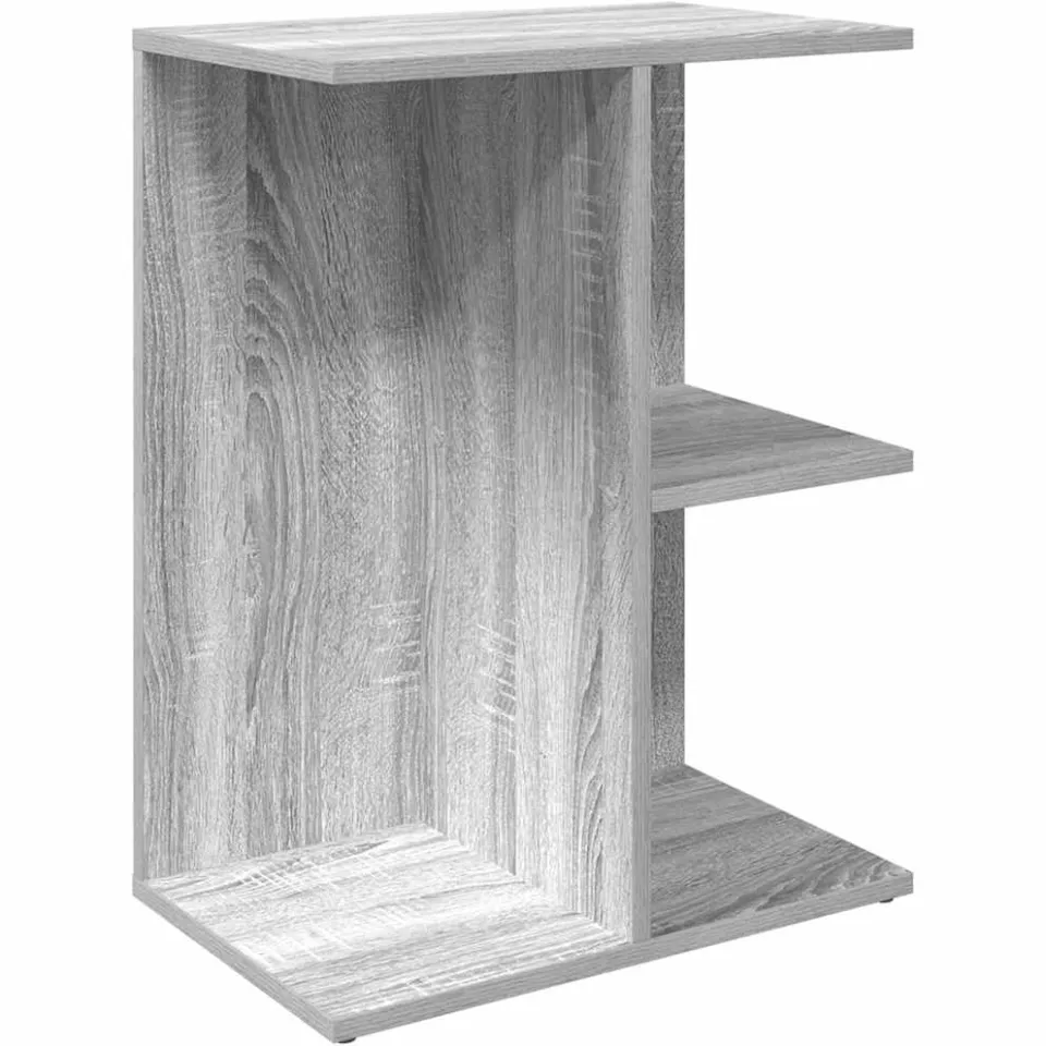vidaXL Nachtkastje 46,5x29x61 cm bewerkt hout grijs sonoma eikenkleur, foto 3