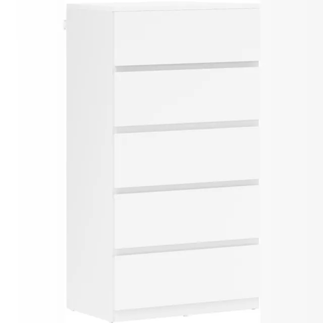 ZYLARO Dressoir - Ladekast Met 5 Laden - 55 x 34 x 100 cm - Wit