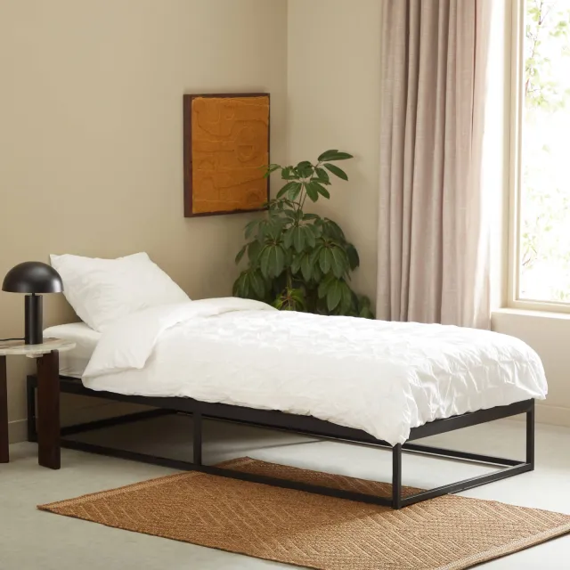 NOUS Living metalen bed Dean (90x200 cm) Zwart