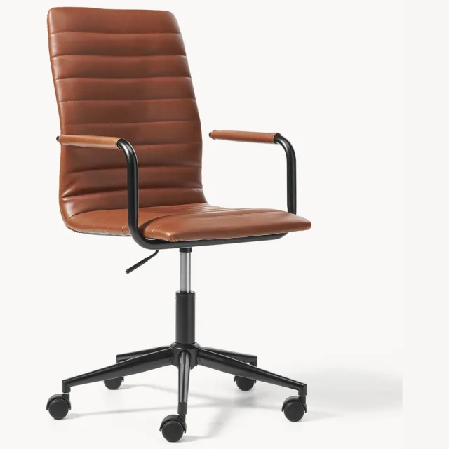 AC Design Kunstleren bureaustoel Winslow, in hoogte verstelbaar bruin, zwart