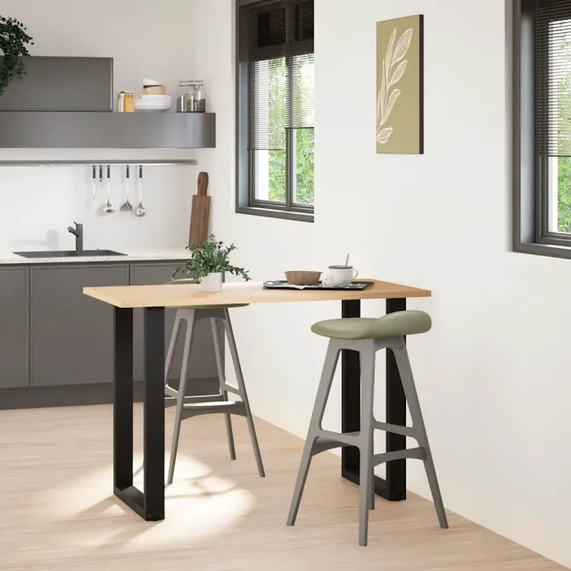vidaXL Bartafelpoten 2 st U-vormig 60x(90-91) cm staal zwart