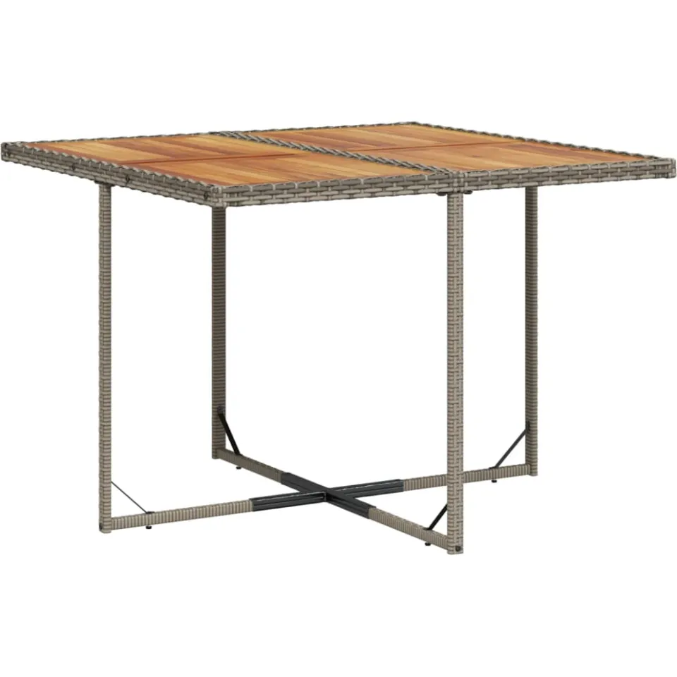 vidaXL 11-delige Tuinset met kussens poly rattan grijs, foto 4