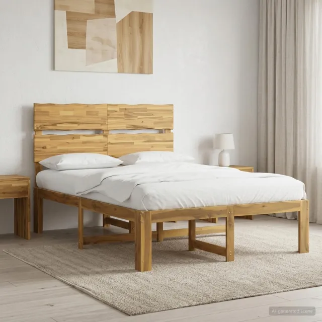 vidaXL Tweepersoonsbed met hoofdeinde ROSTOCK Wit 140 x 190 cm