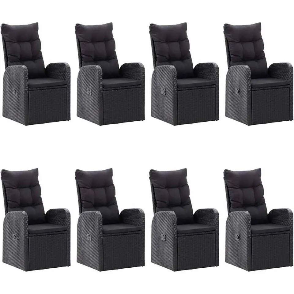 vidaXL 9-delige Tuinset zwart, foto 3