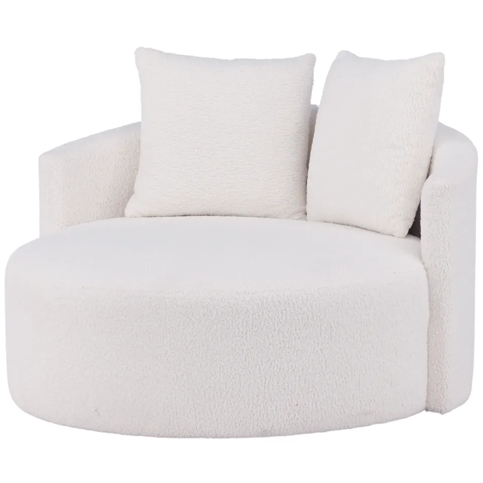 Nest living Kathleen loveseat teddystof wit, foto 3