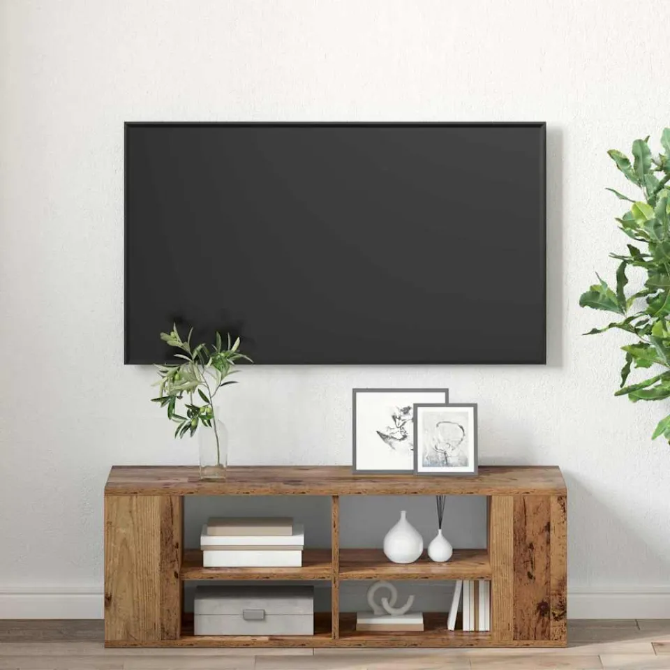 vidaXL Tv-meubelset 102 x 35 x 35 cm Oud Hout Bewerkt hout bruin, foto 4