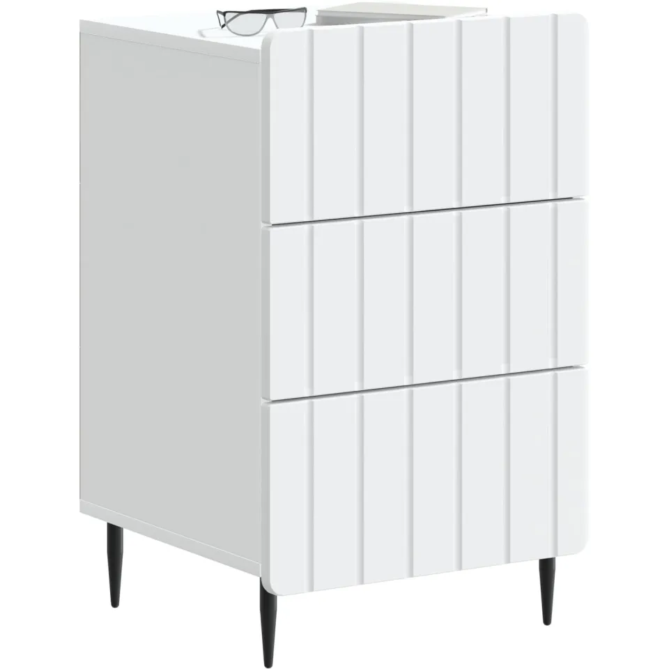 vidaXL Nachtkastje met lade Wit 43x 41 x 68 cm Bewerkt hout