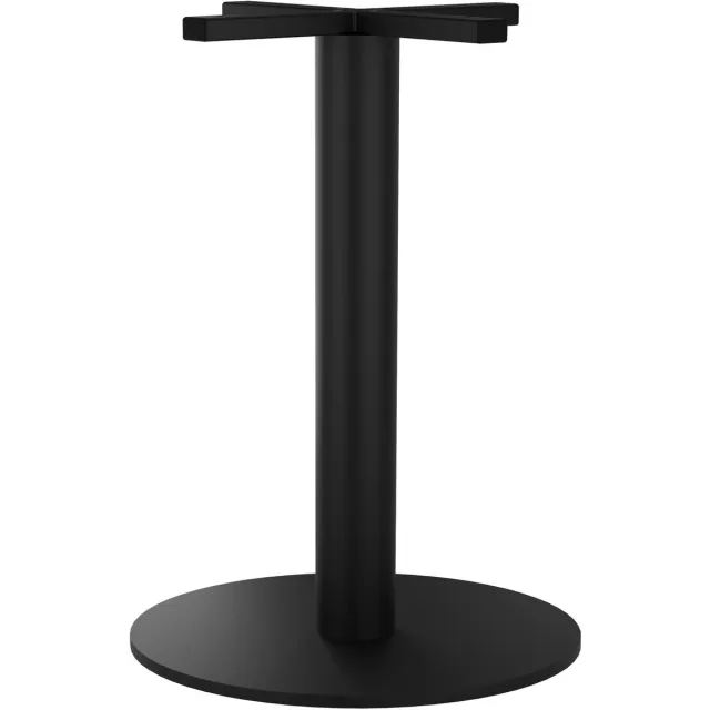CLP Marudi Tafelpoten metaal zwart - tafelpoot - tafel onderstel - weerbestendig - stevig tafelonderstel - voor binnen en buiten - rond/zwart